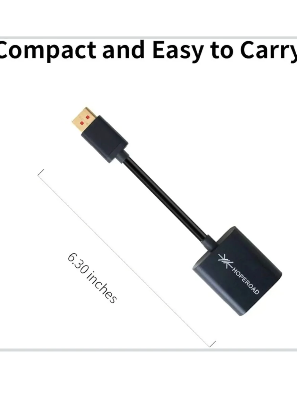 Black DisplayPort to HDMI 4K HDMI Adapter (HopeRoad)